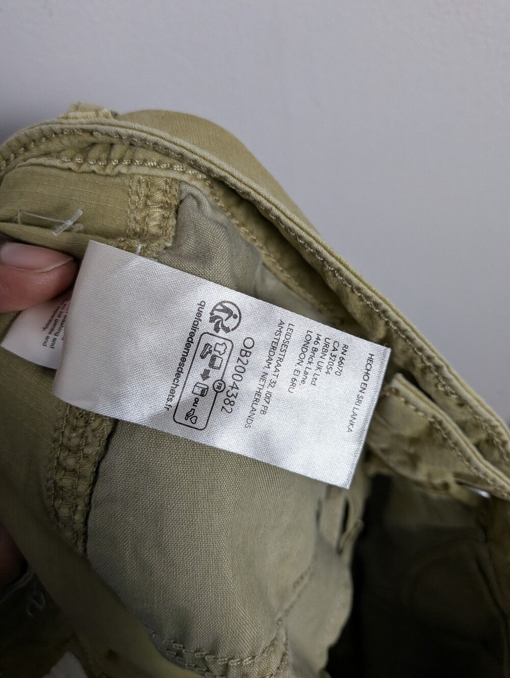 Anthropologie Pilcro Barrel Leg Pants  Burnout Olive Green Rustic Sz 28 - Picture 8 of 9